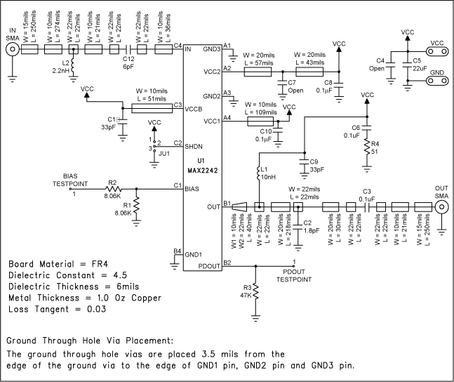 Figure 8. The MAX2242 schematic.