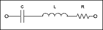 Figure 2. Equivalent circuit of a capacitor.