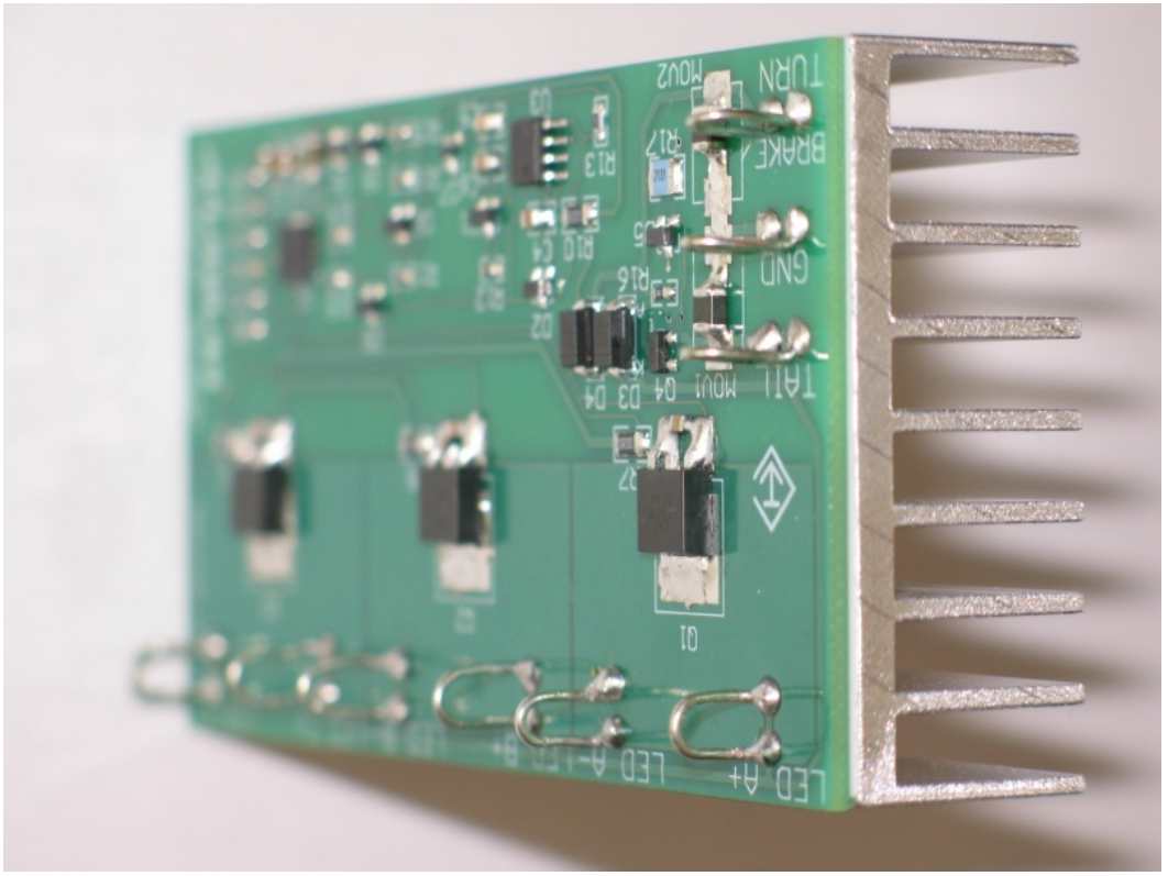 Figure 2. Side view of the attached heatsink.