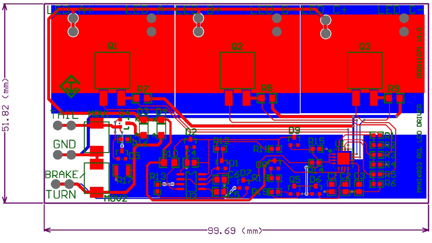 Figure 3. Layout of the LED driver.