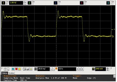 10MHz signal measured using standard scope ground lead
