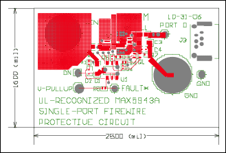 Figure 4. Single-port PCB top copper