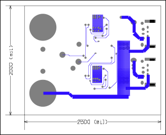 Figure 8. Dual-port PCB bottom copper