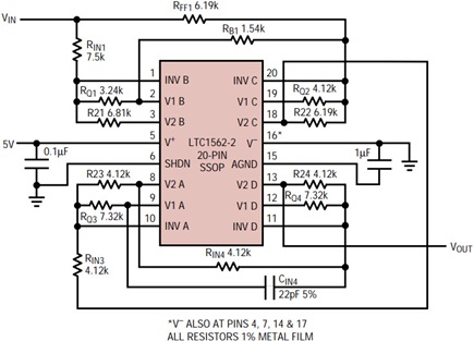 256kHz linear-phase 6th order lowpass filter