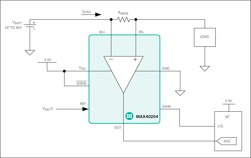 MAX40204: Typical Application Diagram