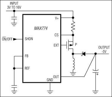 MAX774, MAX775, MAX776: Typical Operating Circuit