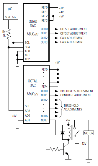 MAX520, MAX521: Typical Application Circuit