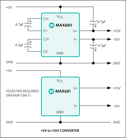 MAX680, MAX681: Typical Operating Circuits