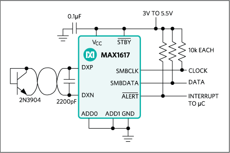 MAX1617: Typical Operating Circuit