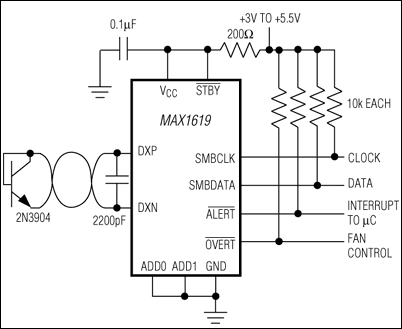 MAX1619: Typical Operating Circuit