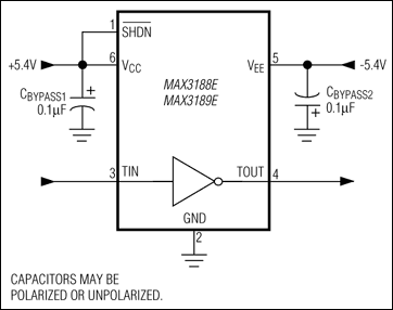 MAX3188E, MAX3189E: Typical Operating Circuit