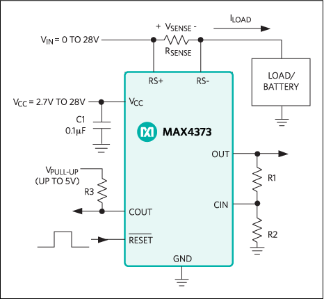 MAX4373, MAX4374, MAX4375: Typical Operating Circuit