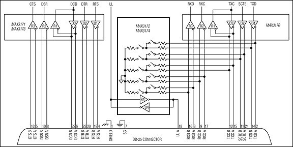 MAX3172, MAX3174: Typical Operating Circuit
