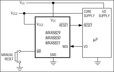 MAX6826, MAX6827, MAX6828, MAX6829, MAX6830, MAX6831: Typical Operating Circuit