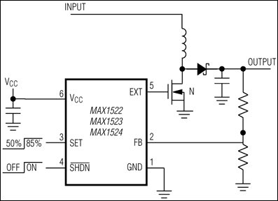 MAX1522, MAX1523, MAX1524: Typical Operating Circuit