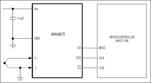 MAX6675: Typical Application Circuit