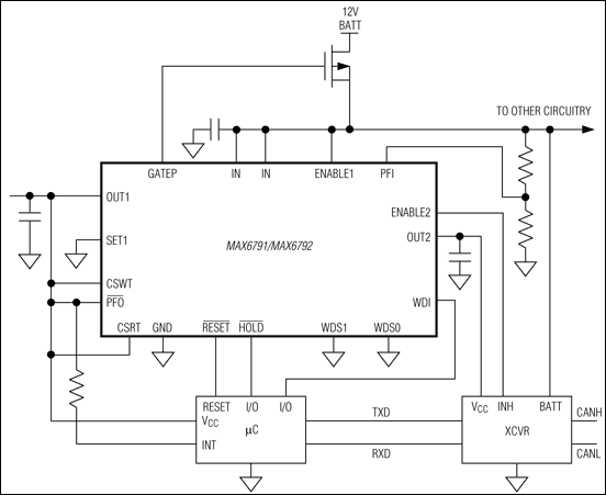 MAX6791, MAX6792, MAX6793, MAX6794, MAX6795, MAX6796: Typical Application Circuit