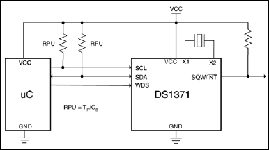 DS1371: Typical Operating Circuit