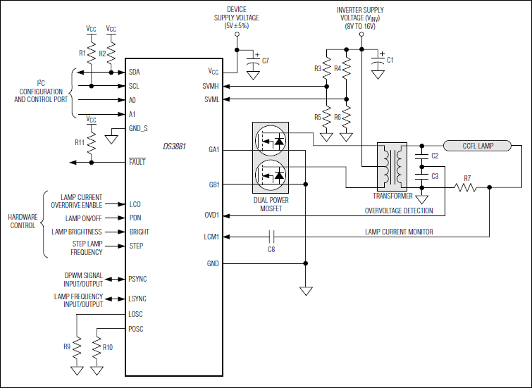 DS3881: Typical Operating Circuit