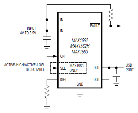 MAX1562, MAX1562H, MAX1563: Typical Operating Circuit