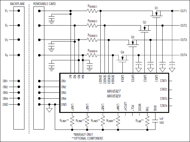 MAX5927, MAX5929: Typical Operating Circuit