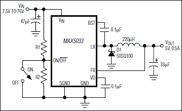 MAX5033: Typical Operating Circuit