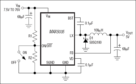 MAX5035: Typical Operating Circuit