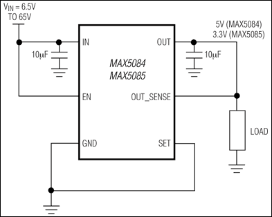 MAX5084, MAX5085: Typical Operating Circuit