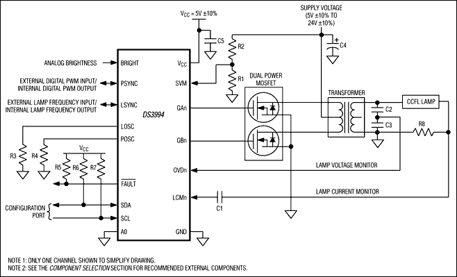 DS3994: Typical Operating Circuit
