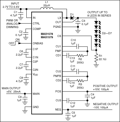 MAX1578, MAX1579: Typical Application Circuit