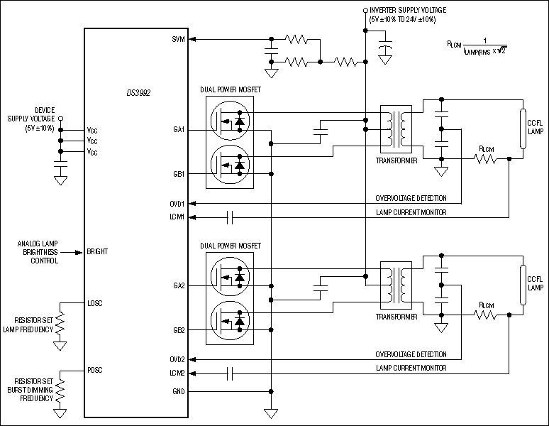 DS3992: Typical Operating Circuit