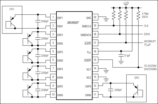 MAX6697: Typical Application Circuit