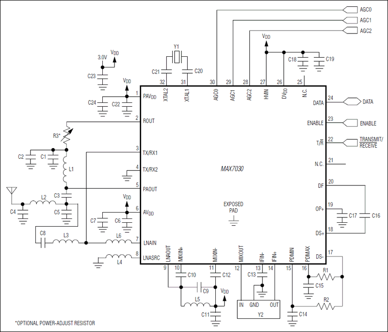 MAX7030: Typical Application Circuit