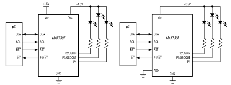 MAX7306, MAX7307: Typical Operating Circuit