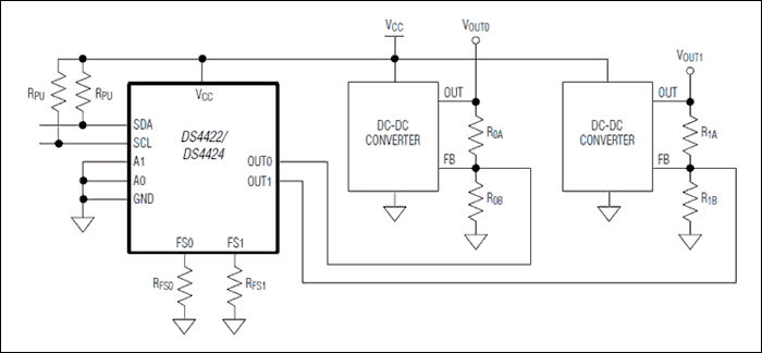 DS4422, DS4424: Typical Operating Circuit