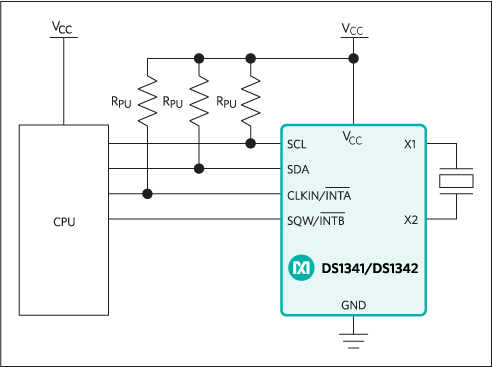 DS1341, DS1342: Typical Operating Circuit