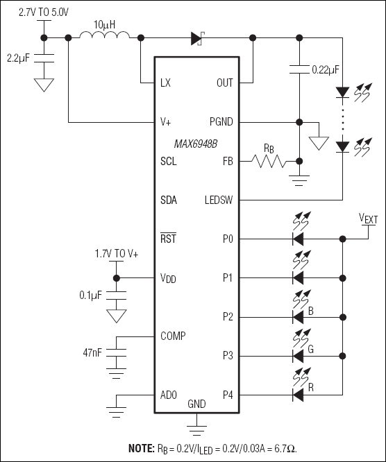MAX6948B: Typical Operating Circuit