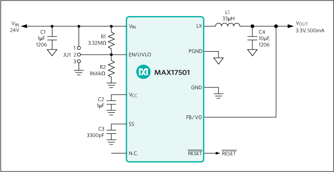 MAX17501: Typical Operating Circuit