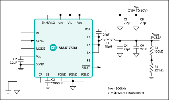 MAX17504: Typical Application Circuit
