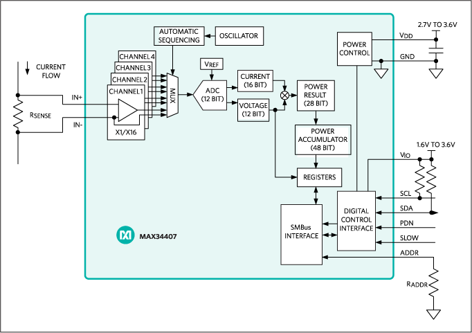MAX34407: Typical Operating Circuit