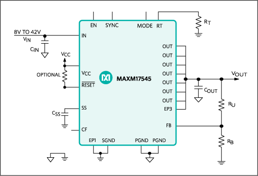 MAXM17545: Typical Application Circuit