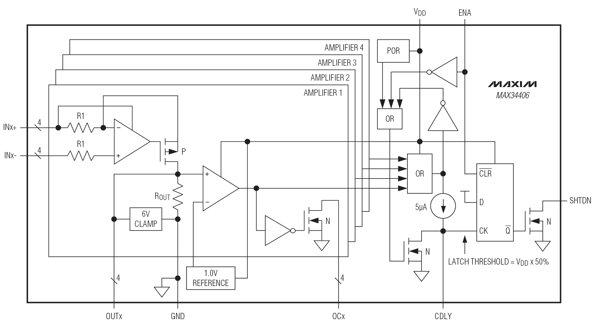 MAX34406 Block Diagram