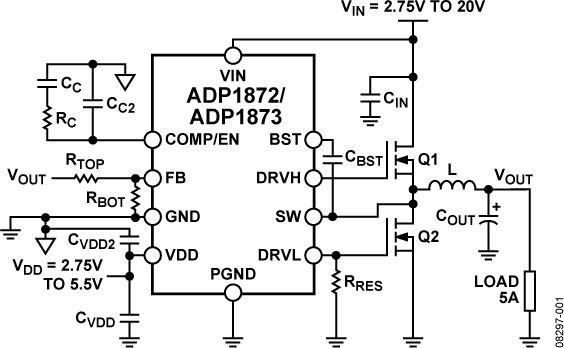 ADP1872 Functional Block Diagram