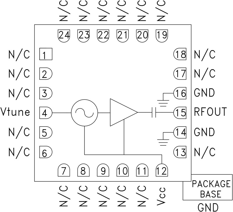HMC733 Functional Block Diagram