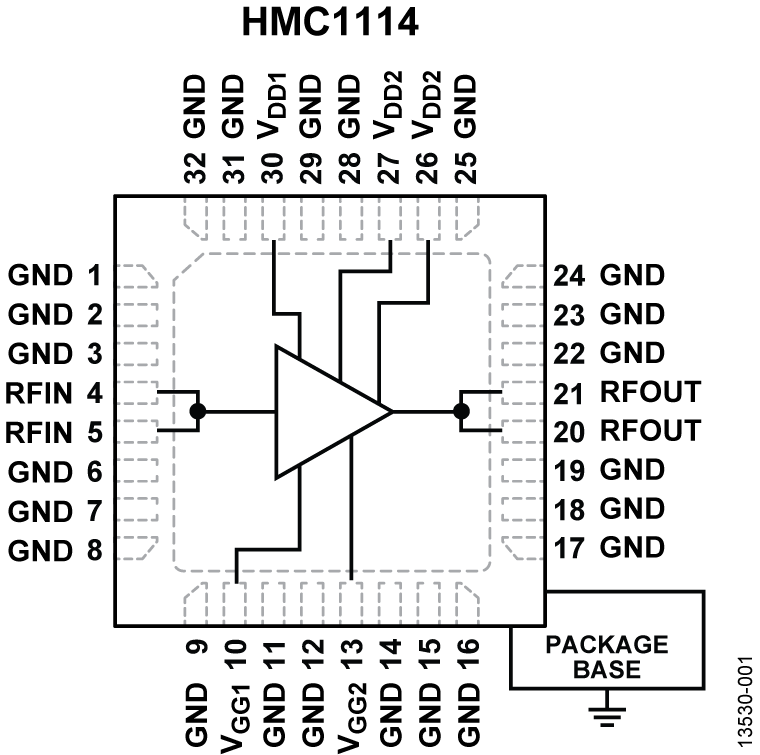 HMC1114 Functional Block Diagram