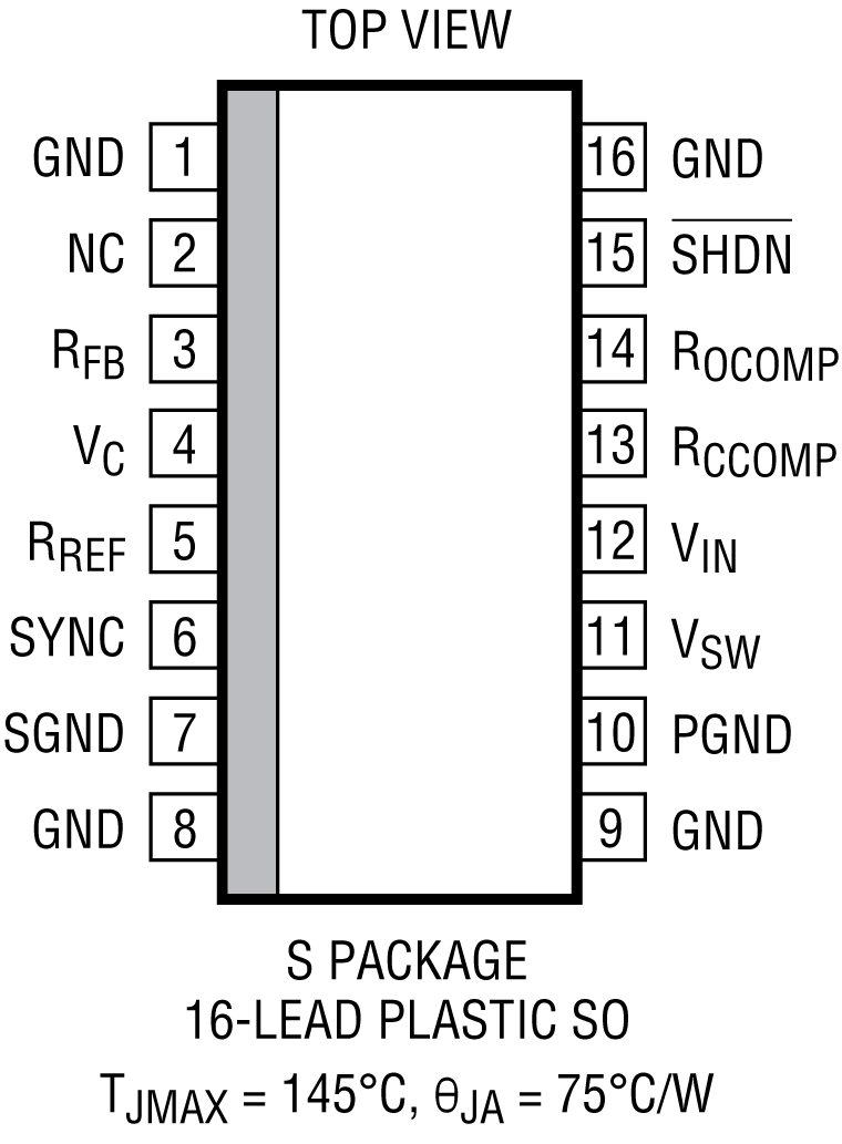 LT1425 Pin Configuration