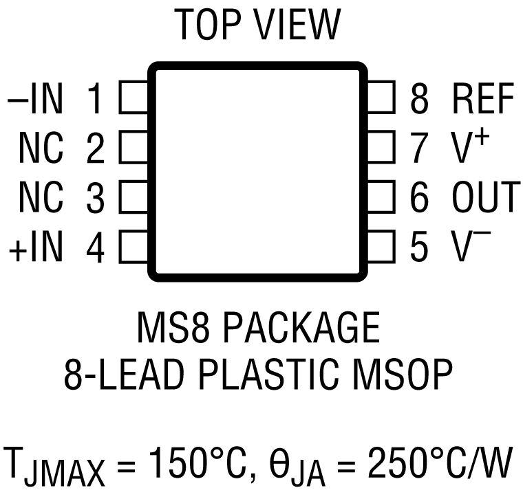 LT1990-10 Pin Configuration