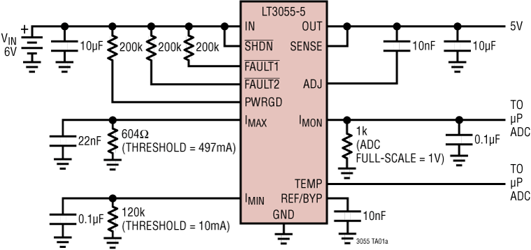 LT3055 Application Circuit