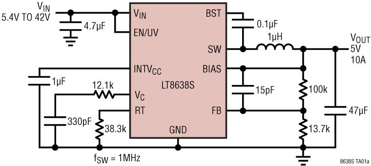 LT8638S Application Circuit