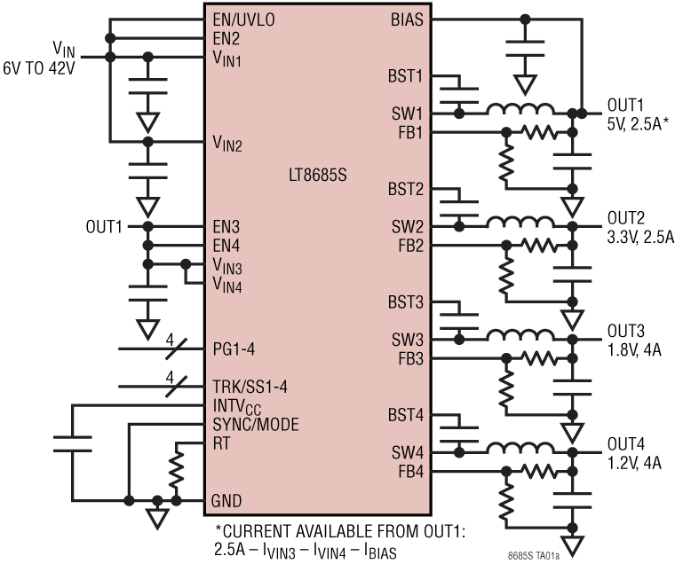 LT8685S Application Circuit